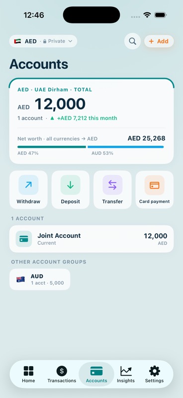 Finio — Accounts